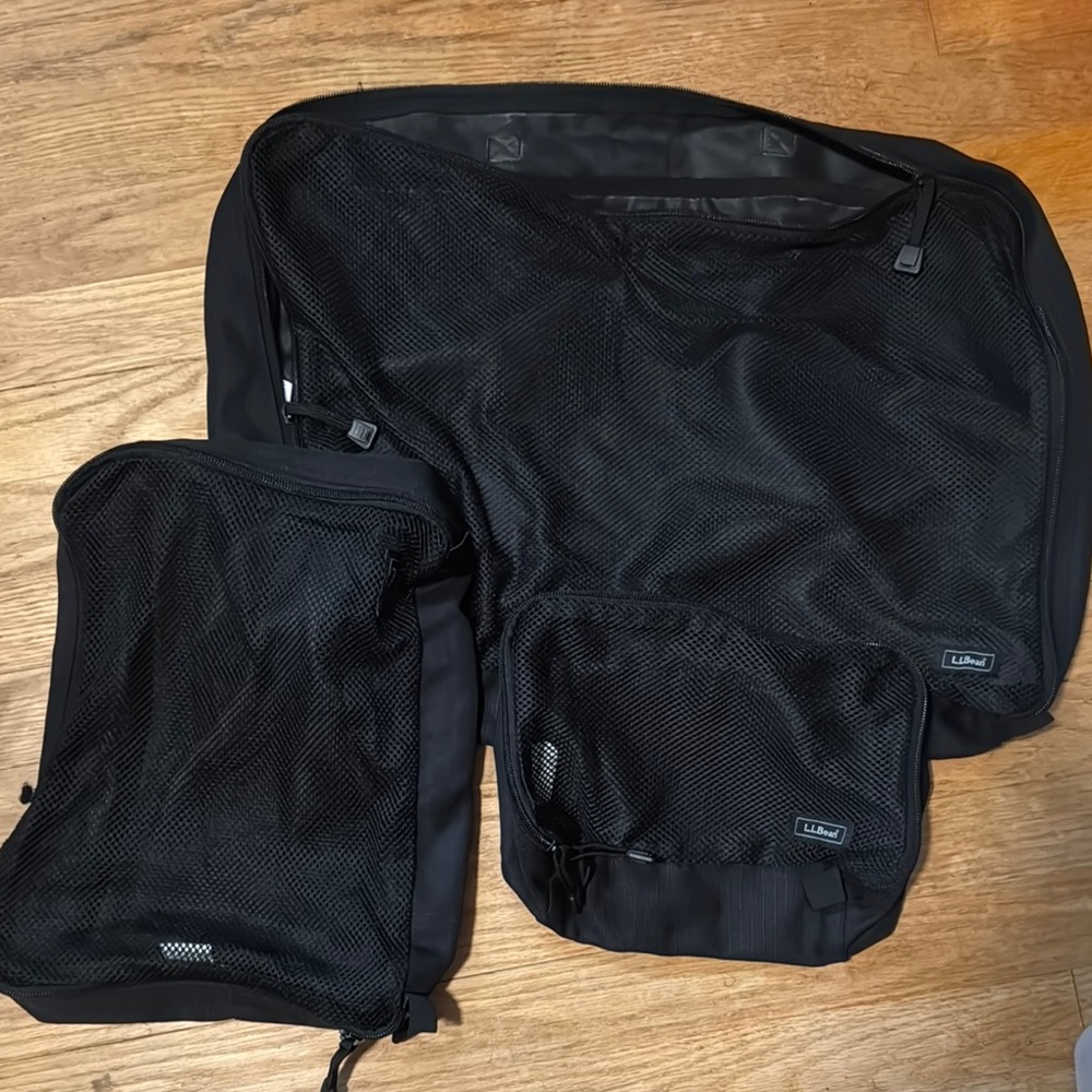 L.L.Bean Black Packing Cubes Set